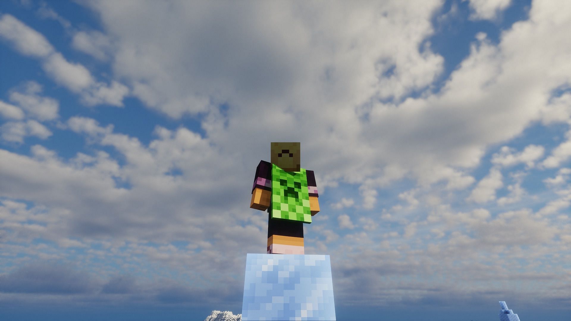 Claiming the creeper cape is very easy (Image via Mojang Studios)