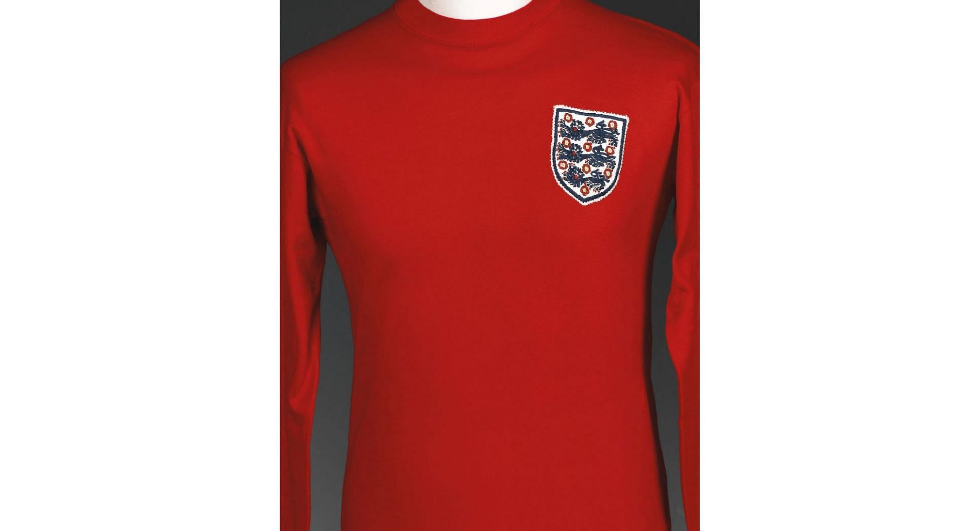 Sir Geoff Hurst&#039;s 1966 World Cup final jersey (Image via Sothebys)