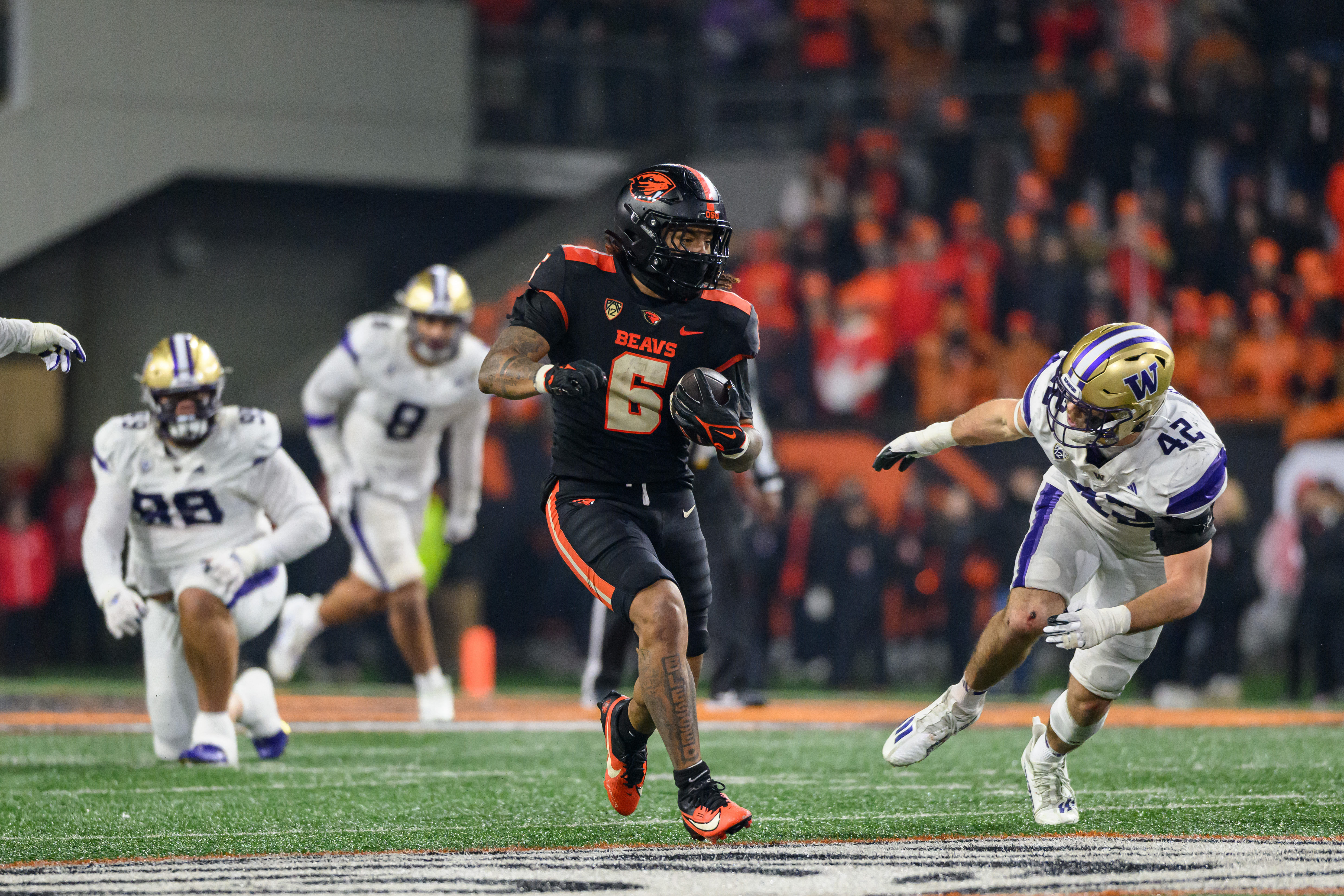 Miami has added Oregon State running back Damien Martinez to a powerful offense for 2024.