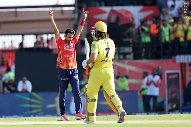 "I have too much respect for him to celebrate when I get him out" - Harshal Patel on dismissing Dhoni for a golden duck in PBKS vs CSK IPL 2024 clash