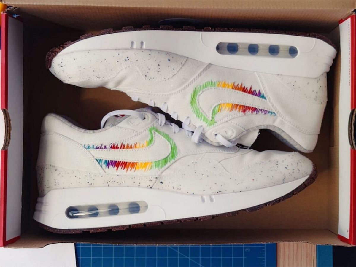 Air Max 1 &ldquo;Made On IPad&rdquo; sneakers (Image via Instagram/@brkicks)