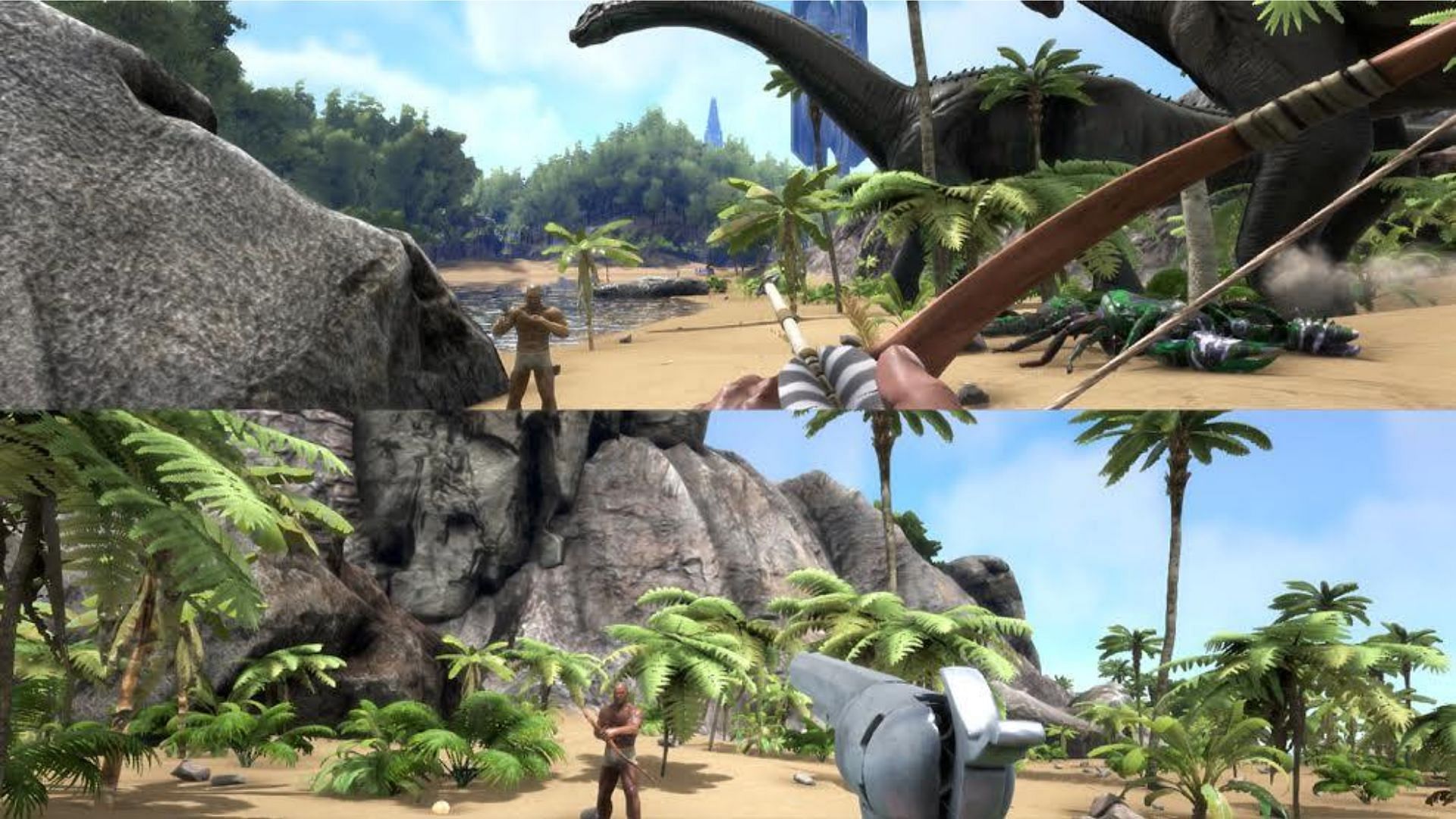 Ark Survival Ascended allows players to play in split-screen mode (Image via Studio Wildcard)
