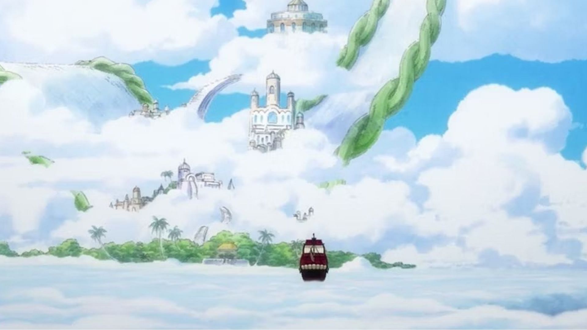 Sky Island as shown in the anime (Image via Toei Animation)
