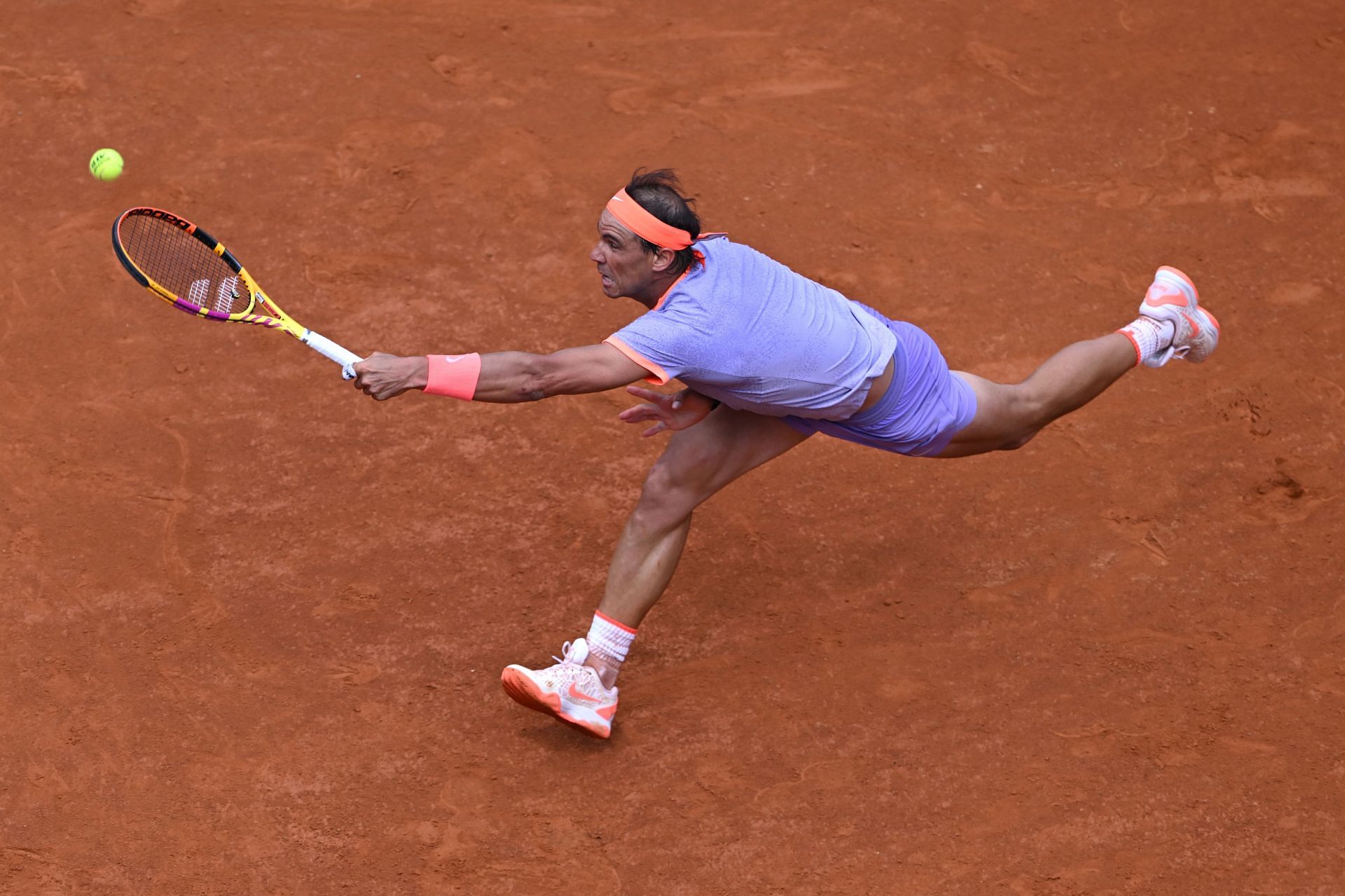 Rafael Nadal in action at the Italian Open