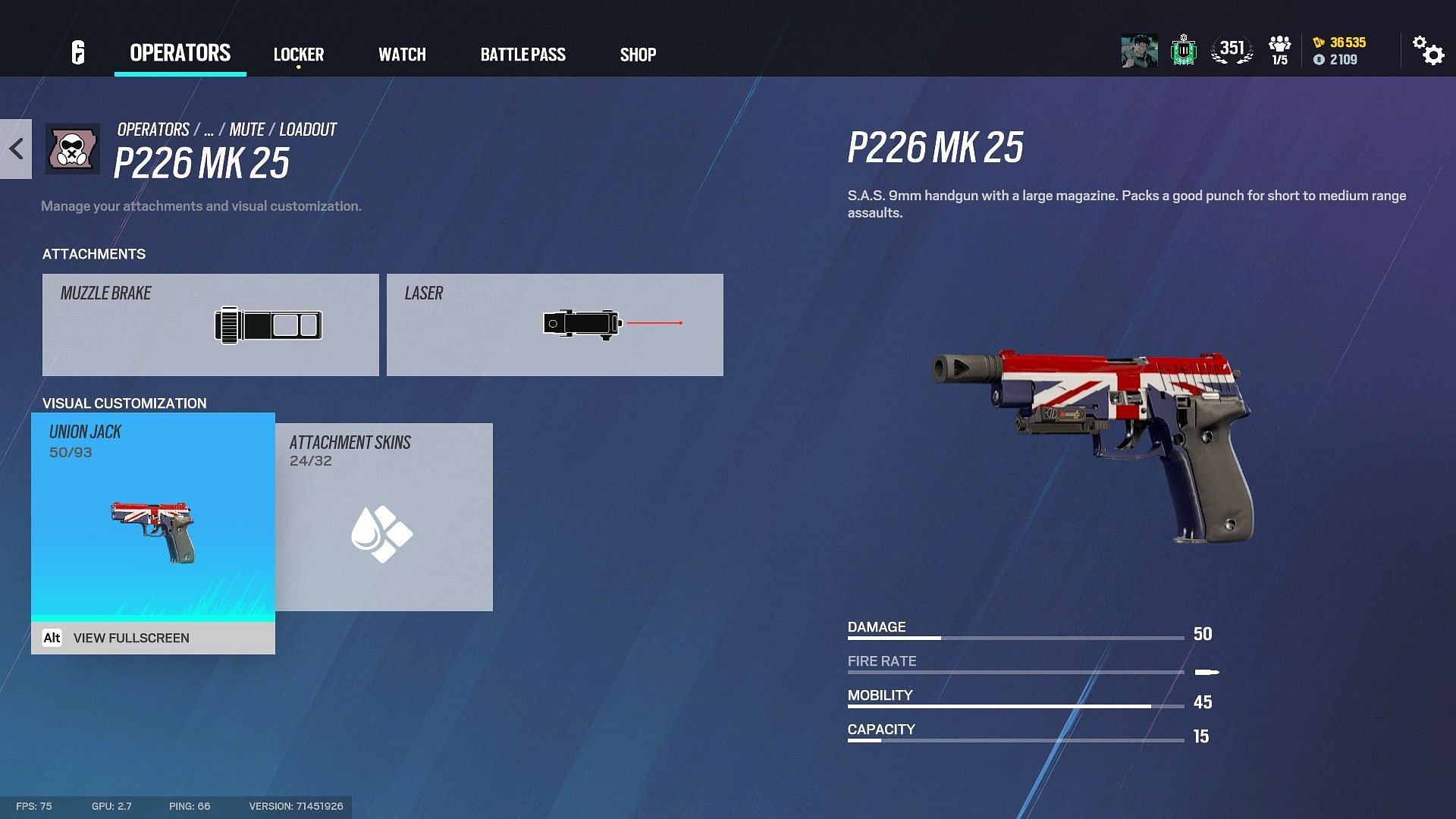 P226 MK 25 9mm handgun is a viable choice in R6. (Image via Ubisoft)