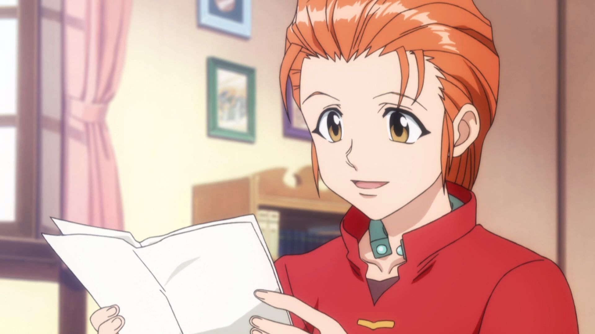 Aunt Mito reading Gon&#039;s letter in episode 13 (Image via Madhouse)