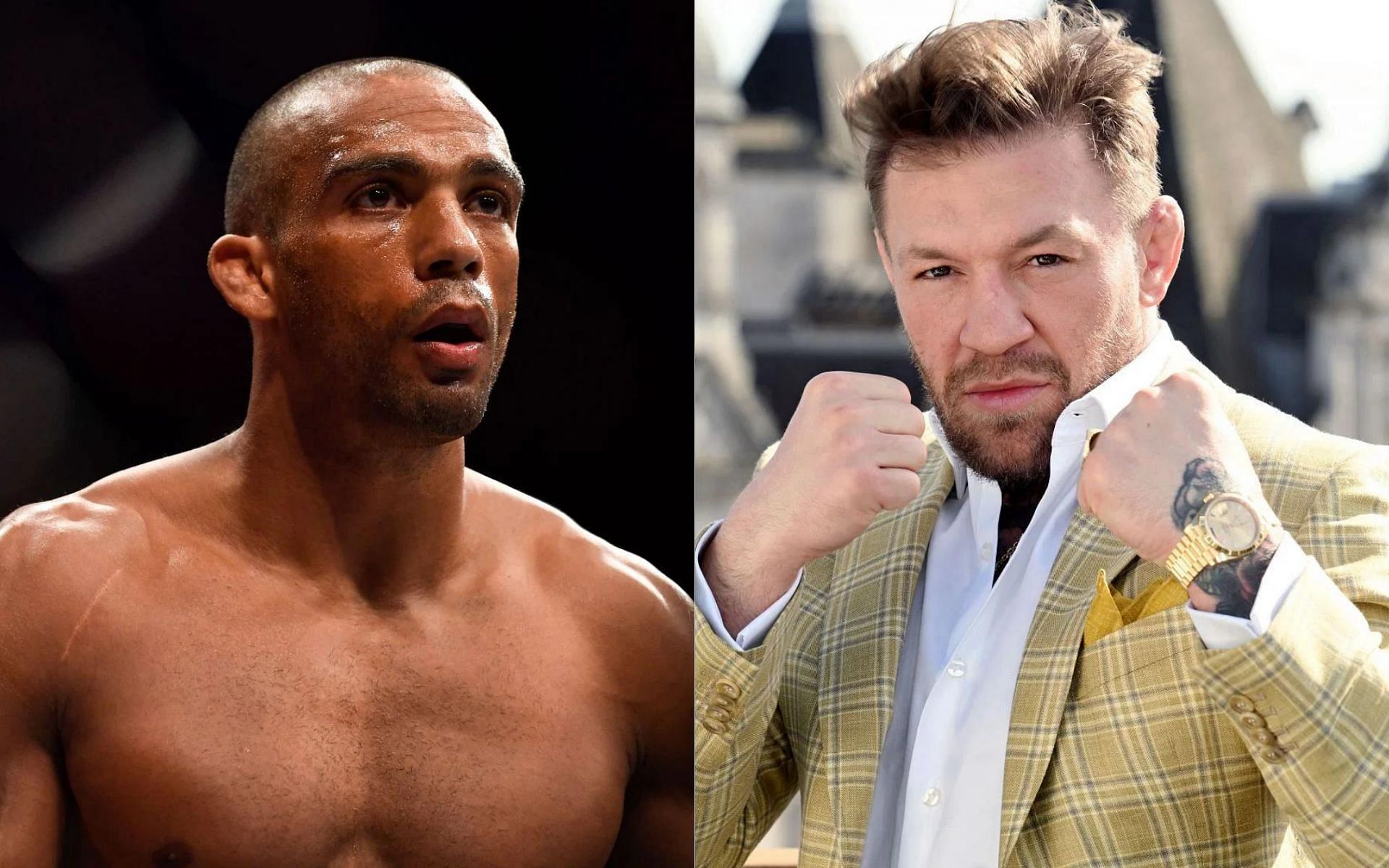 Edson Barboza (left) once demanded for Conor McGregor to be stripped of the title (right) [Images via Getty]