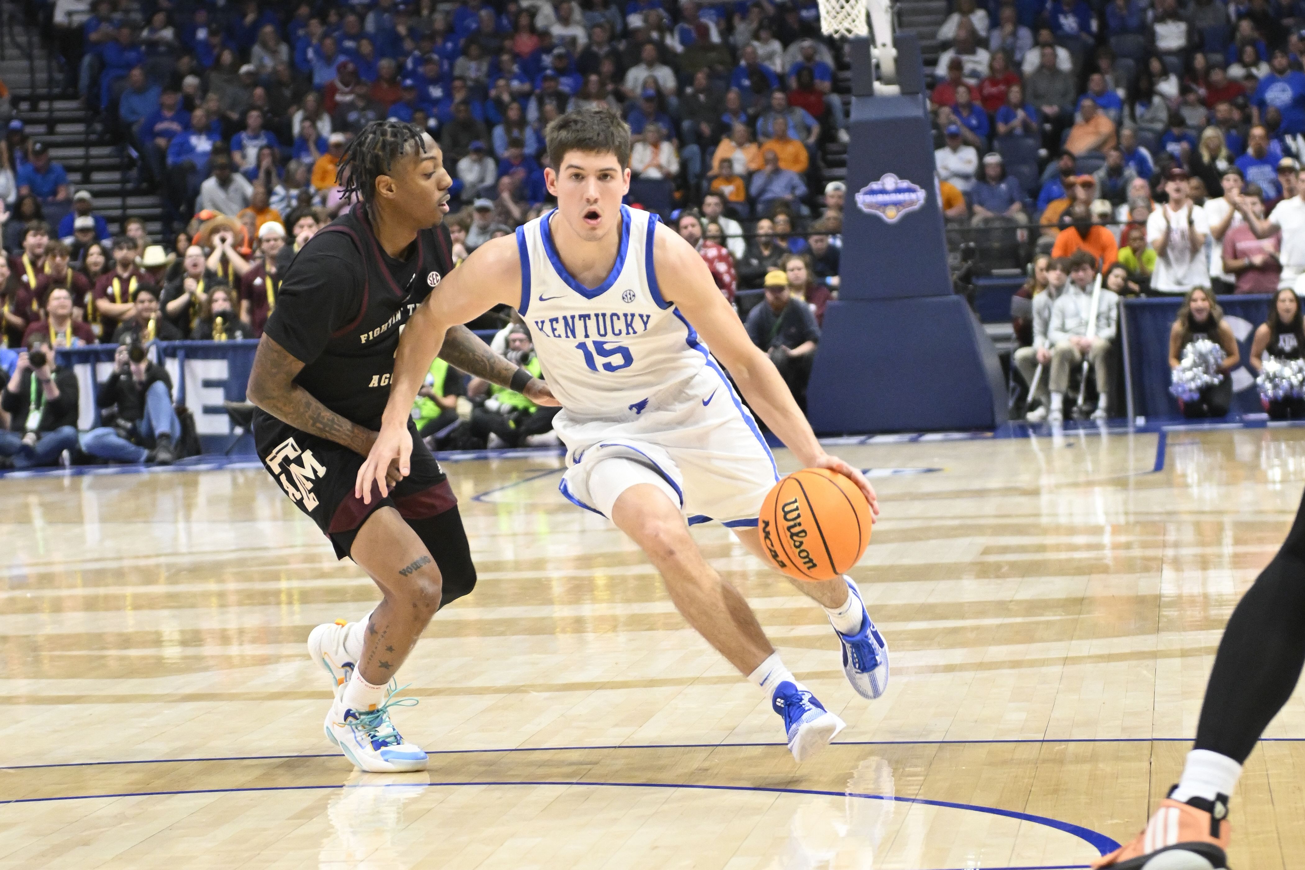 NCAA Basketball: SEC Conference Tournament Quarterfinal-Texas A&amp;M vs Kentucky