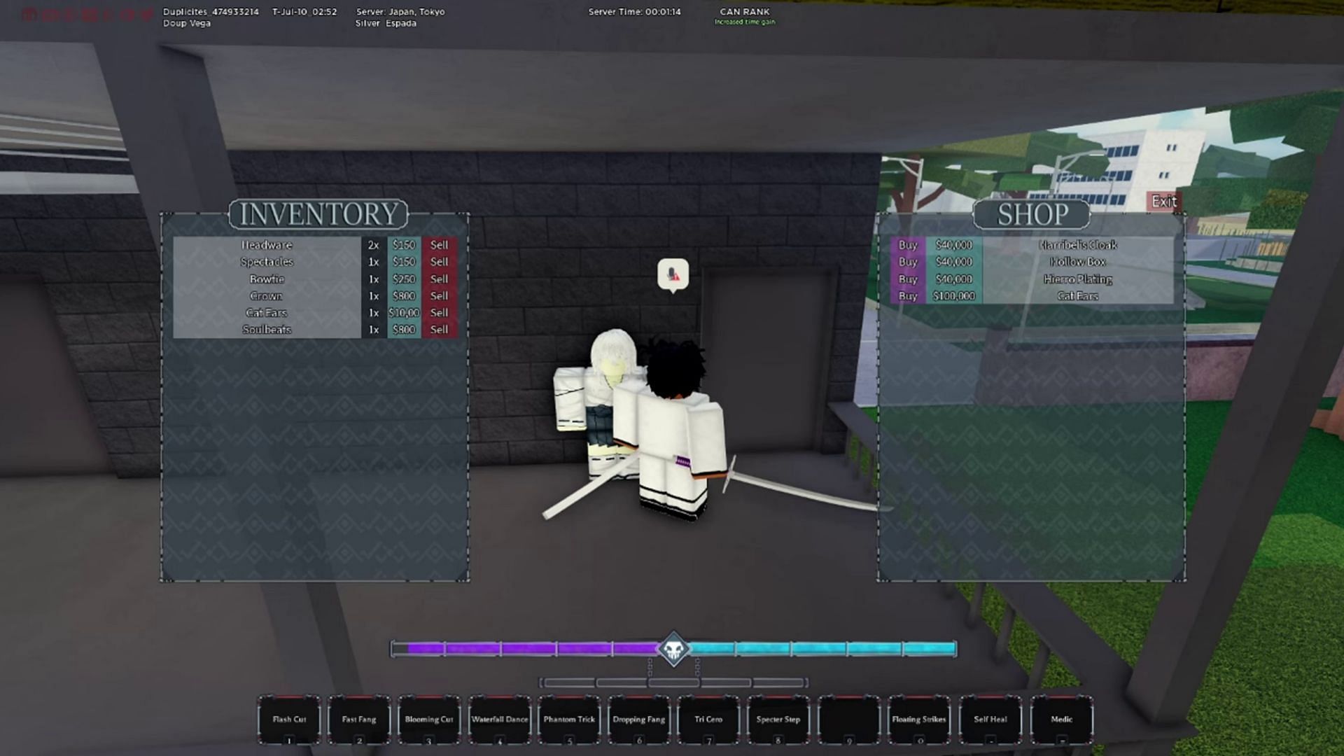 Karakura Town NPC shop (Image via Roblox || Juan on YouTube)