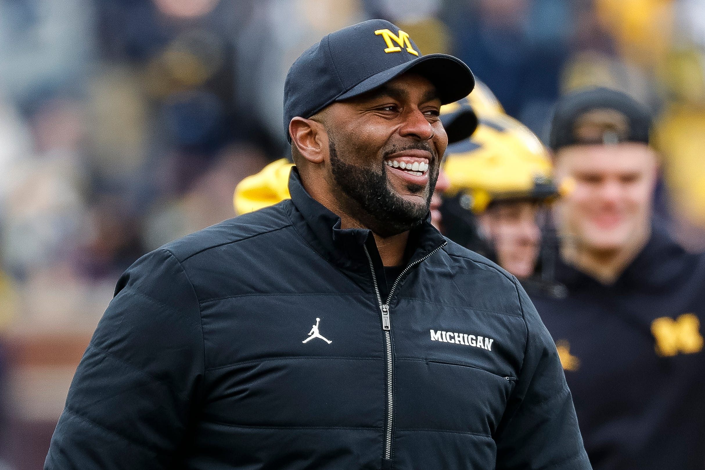 Michigan coach Sherrone Moore will hope for a title, but has to replace many of the top playmakers from last year&#039;s Wolverines.