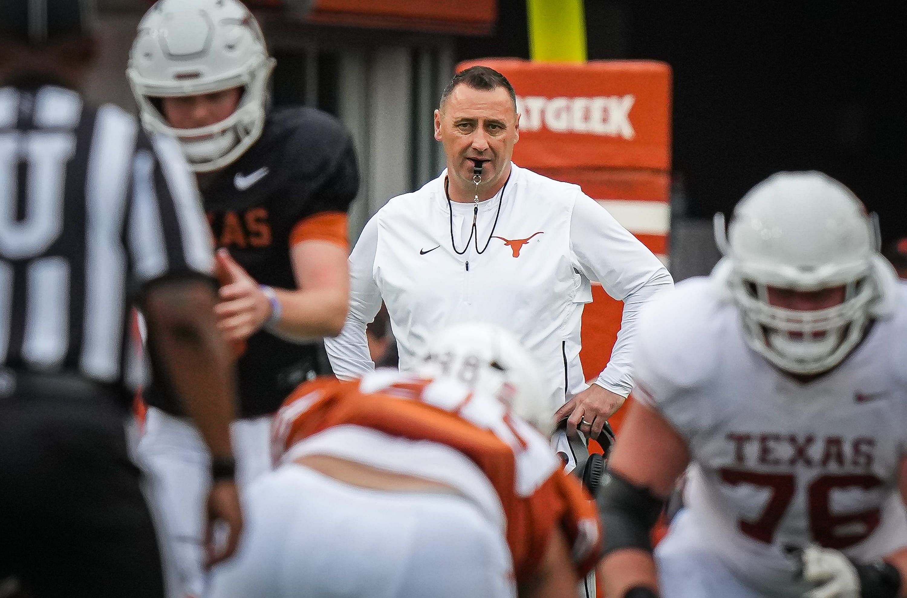 Texas head coach Steve Sarkisian