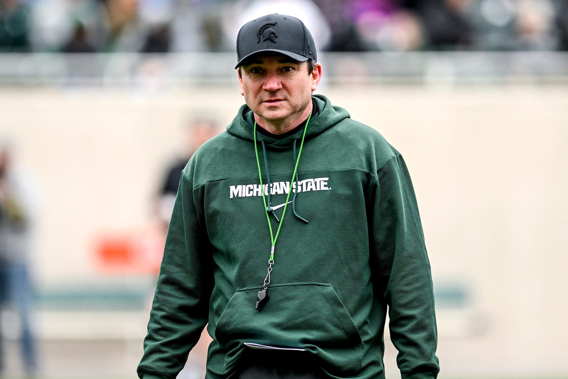 Michigan State football head coach Jonathan Smith