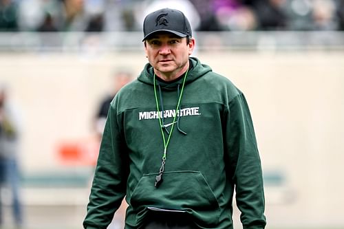 Michigan State football head coach Jonathan Smith