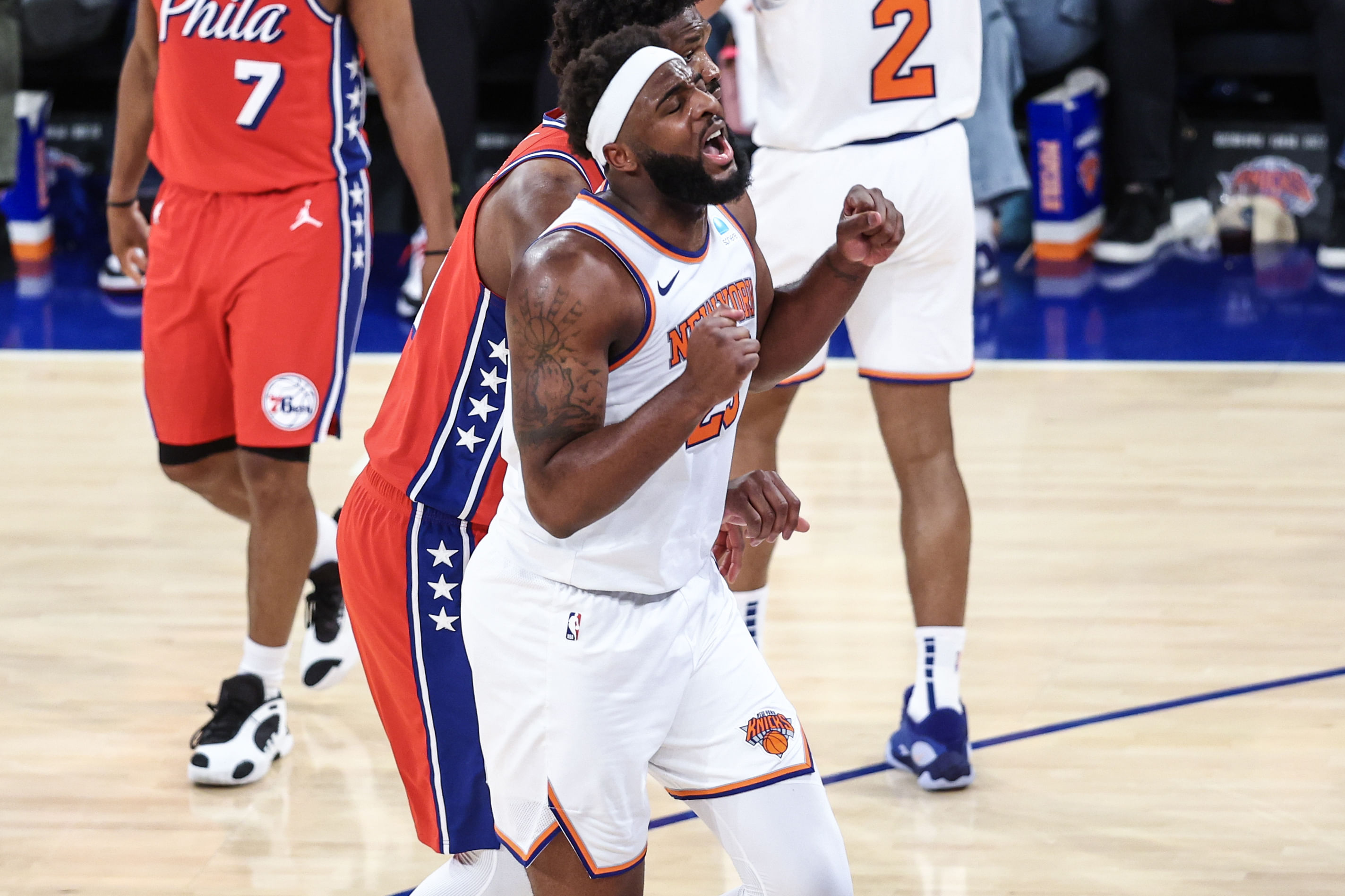 NBA: Playoffs-Philadelphia 76ers at New York Knicks