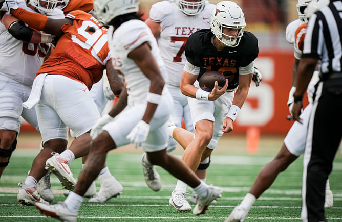 WATCH: Texas Longhorns' Arch Manning and team fly the American flag to honor US military personnel on Memorial Day