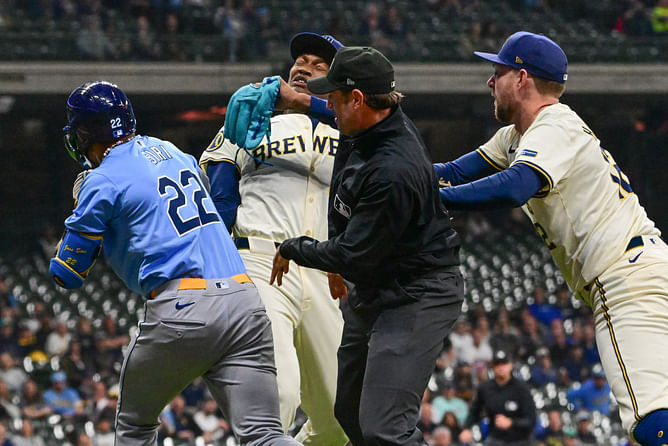 Why did Jose Siri and Abner Uribe come to blows? Inside the Brewers vs. Rays bench-clearing brawl