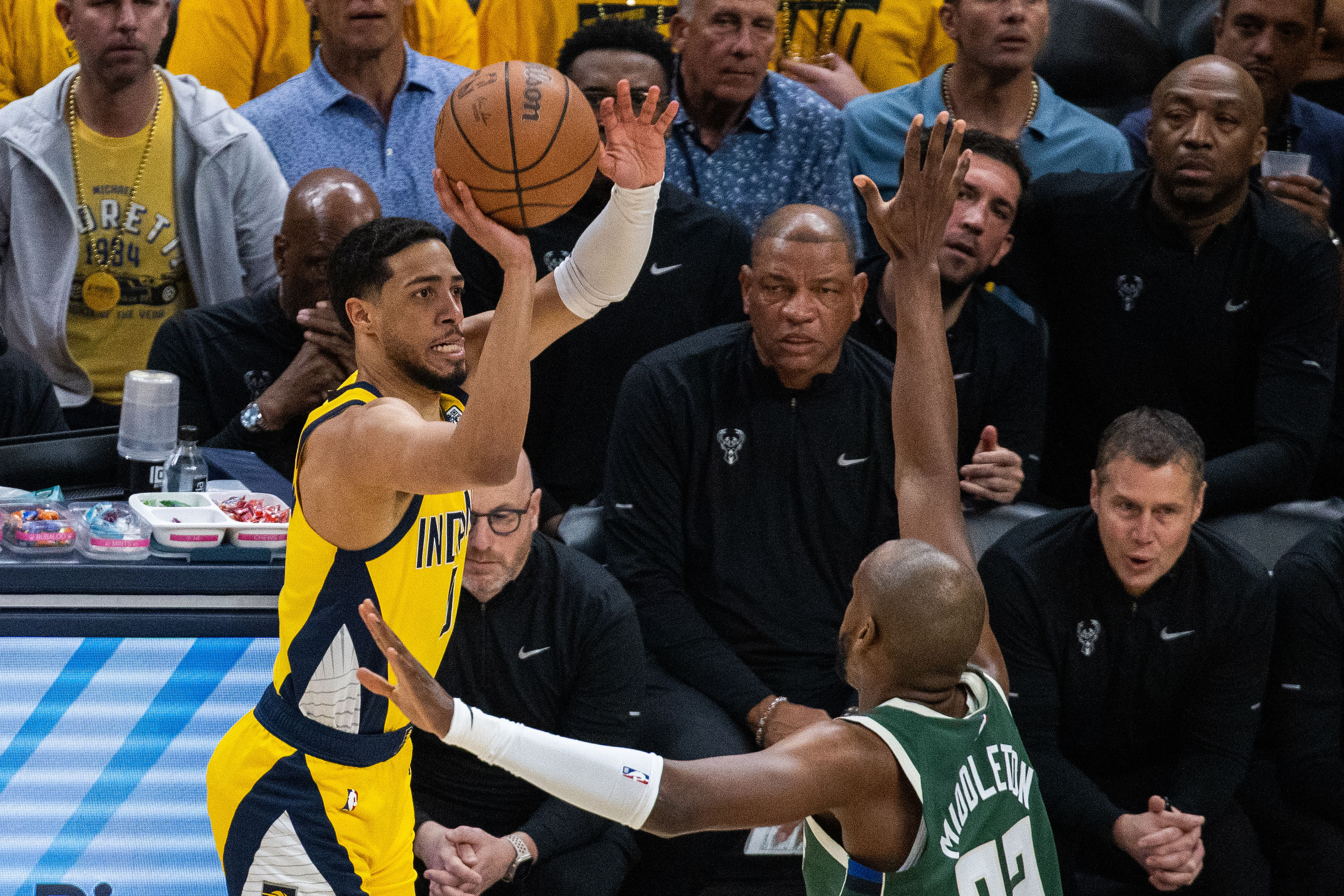 NBA: Playoffs-Milwaukee Bucks at Indiana Pacers