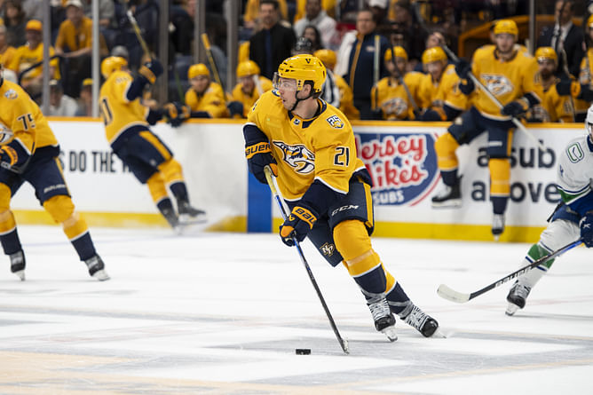 Who sang the national anthem at the Nashville Predators game today?