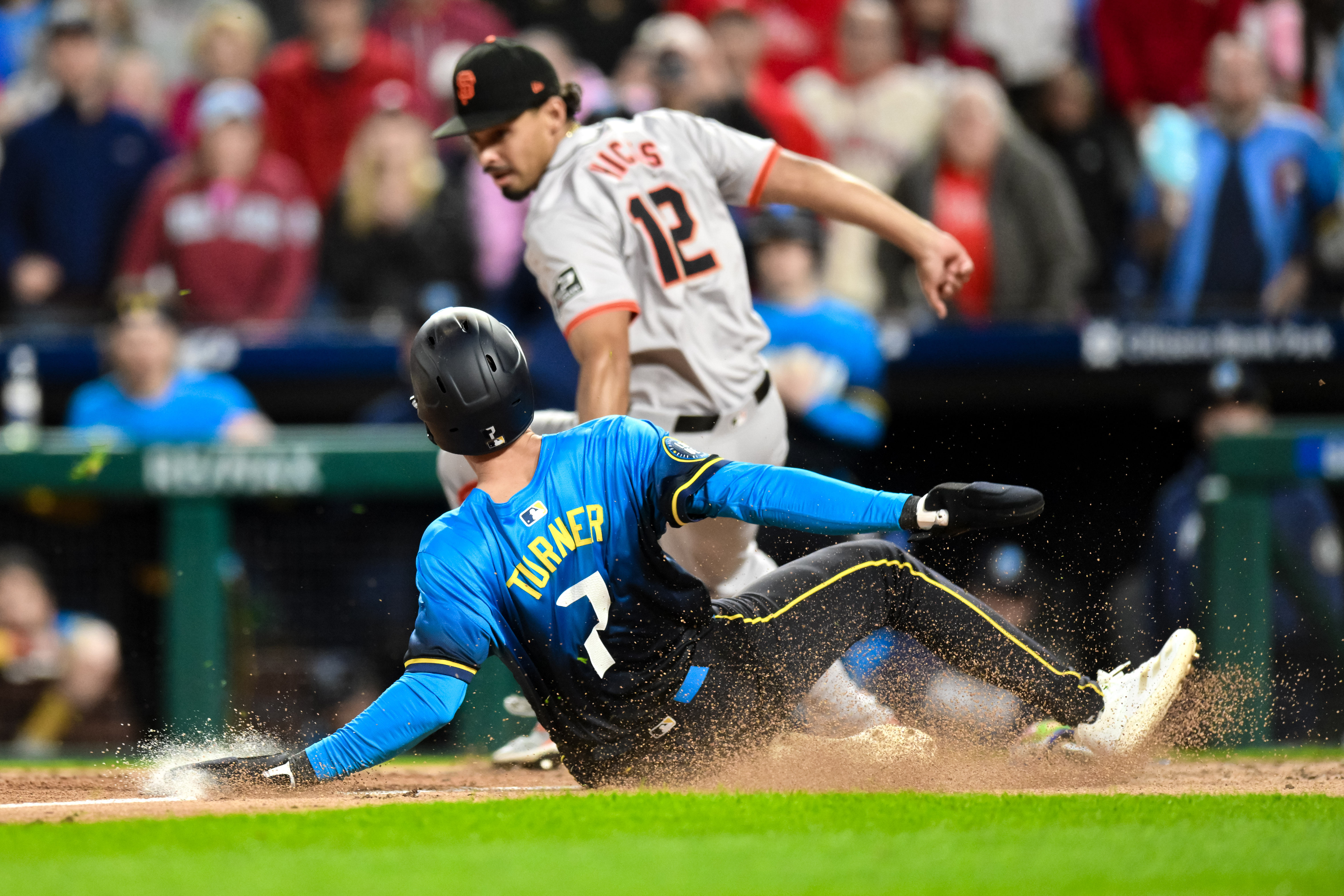 Trea Turner hurt himself on a slide into home