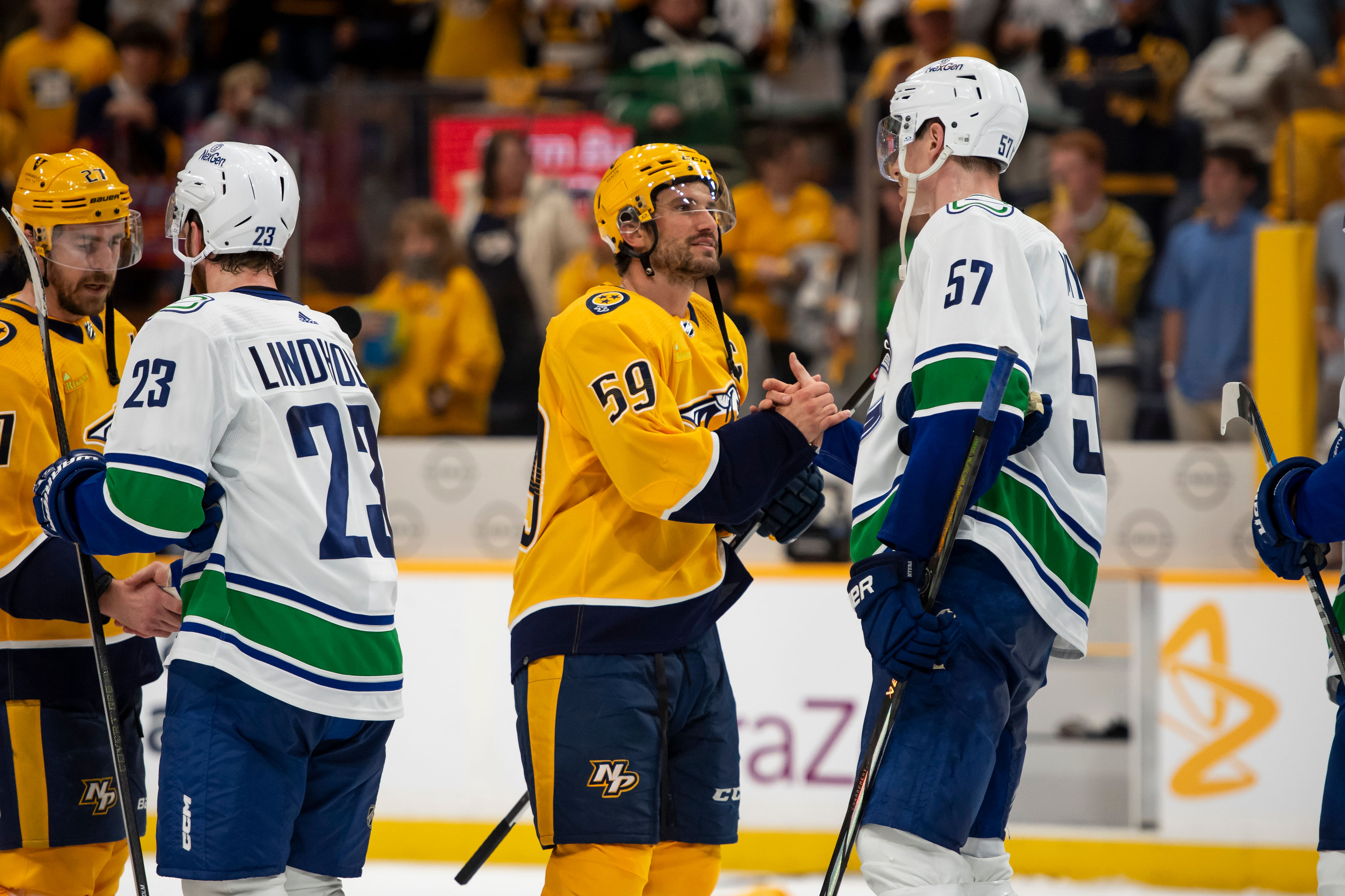 NHL: Stanley Cup Playoffs-Vancouver Canucks at Nashville Predators