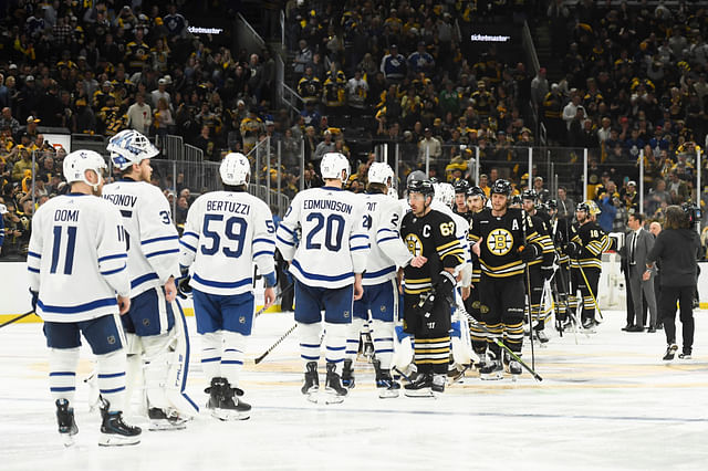 NHL: Stanley Cup Playoffs-Toronto Maple Leafs at Boston Bruins