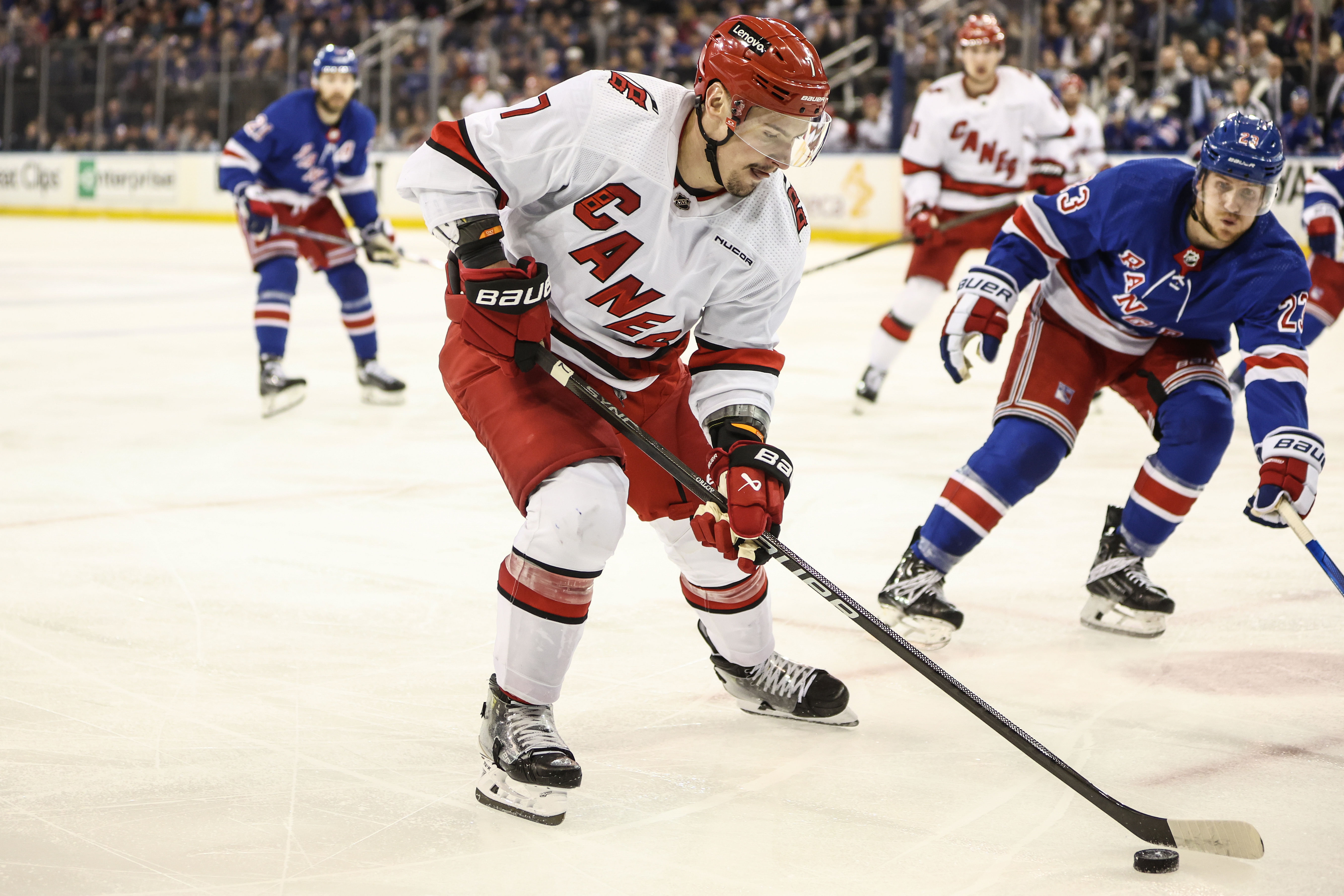 NHL: Stanley Cup Playoffs-Hurricanes at The Rangers