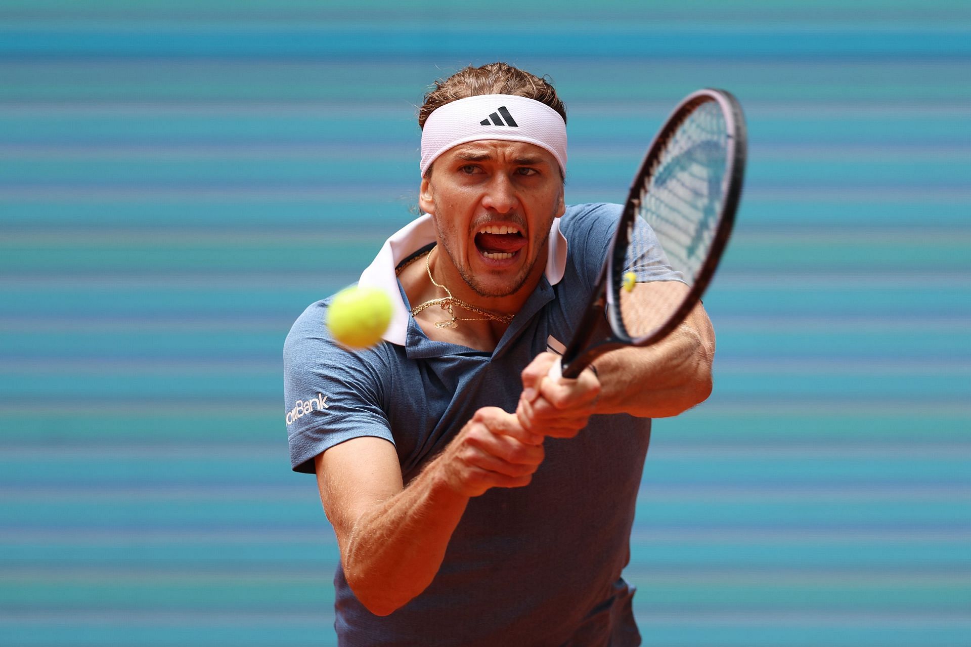 Alexander Zverev in action at the Madrid Open