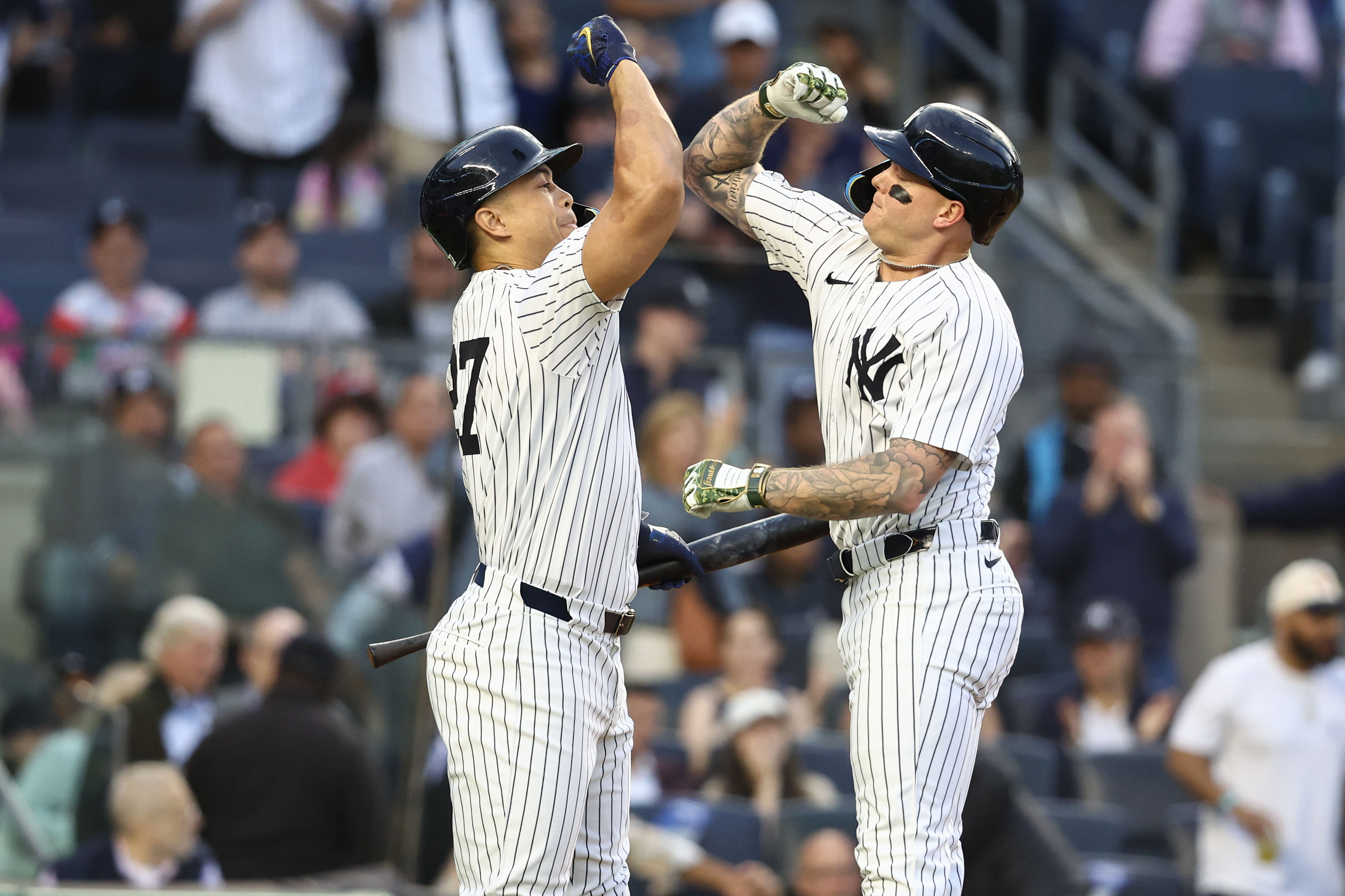 New York Yankees - Alex Verdugo and Giancarlo Stanton (Image via USA Today)