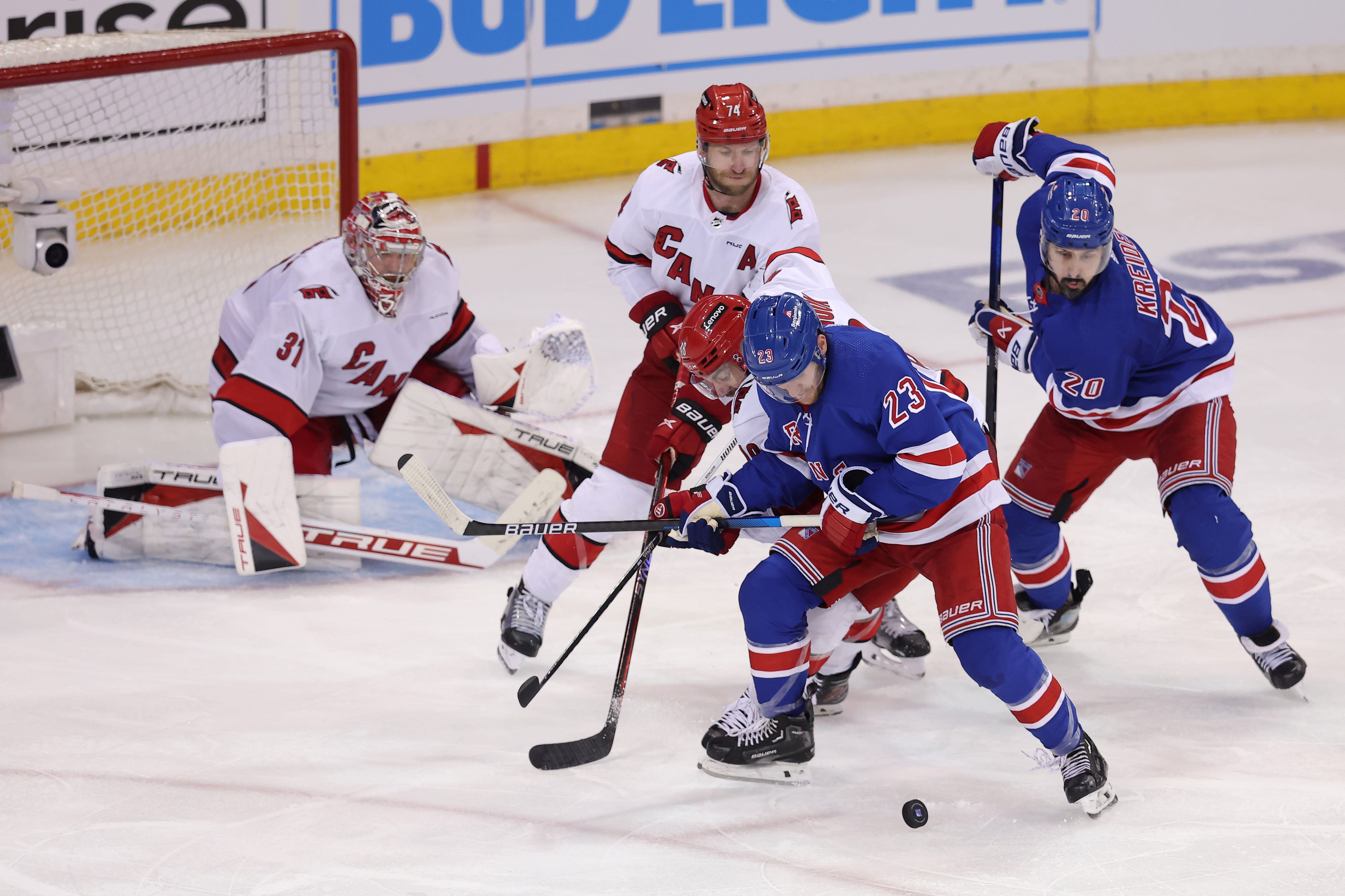 NHL: Stanley Cup Playoffs-Carolina Hurricanes at New York Rangers