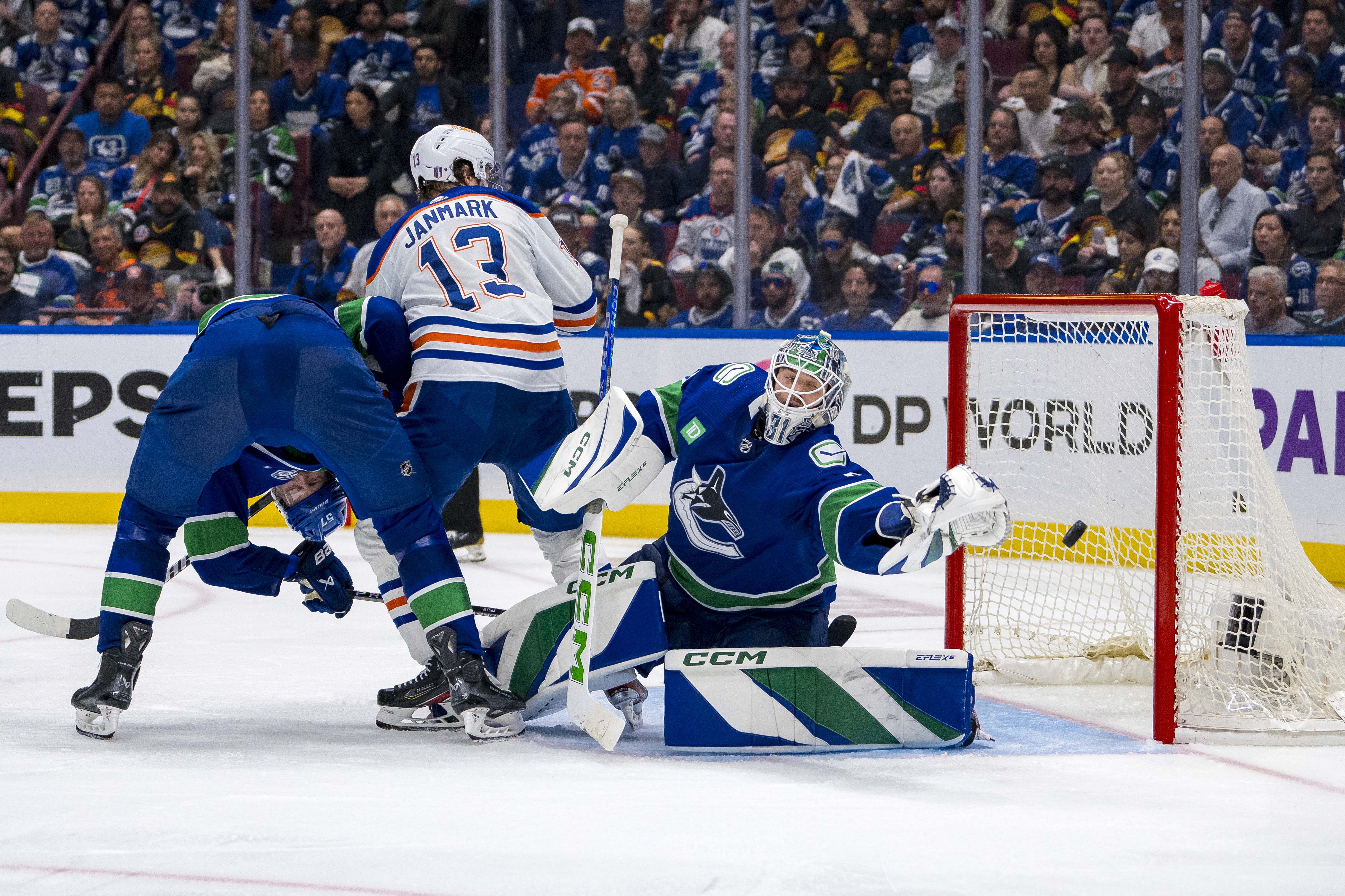 NHL: Stanley Cup Playoffs-Oilers at Vancouver Canucks