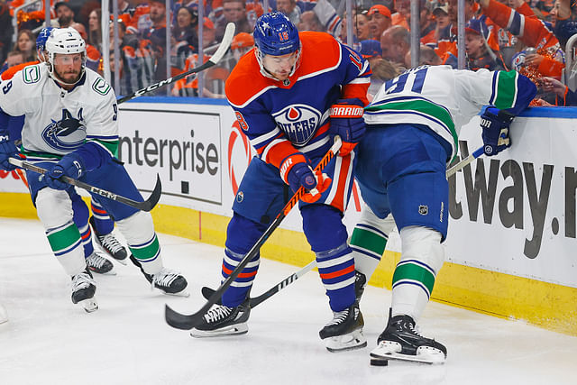 NHL: Stanley Cup Playoffs-Vancouver Canucks at Edmonton Oilers