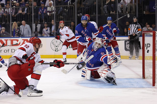 NHL: Stanley Cup Playoffs-Carolina Hurricanes at New York Rangers