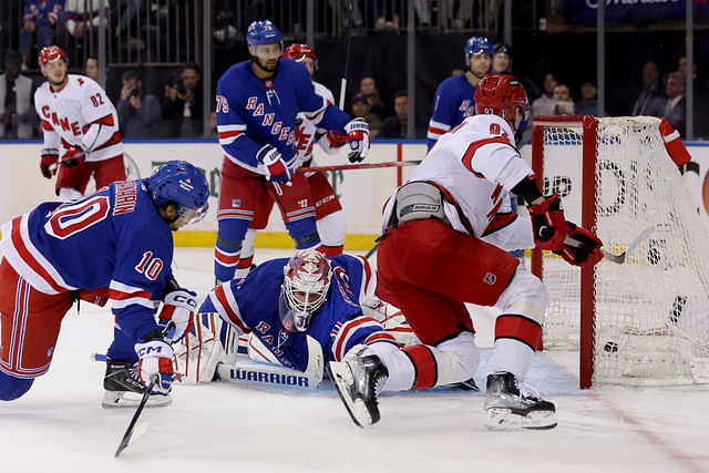 NHL: Stanley Cup Playoffs-Carolina Hurricanes at New York Rangers