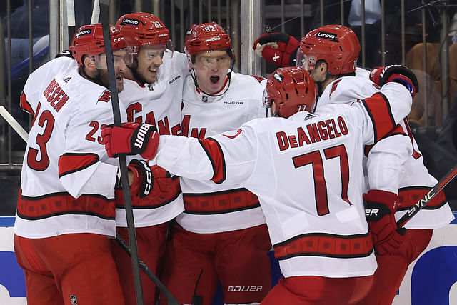 NHL: Stanley Cup Playoffs-Carolina Hurricanes at New York Rangers