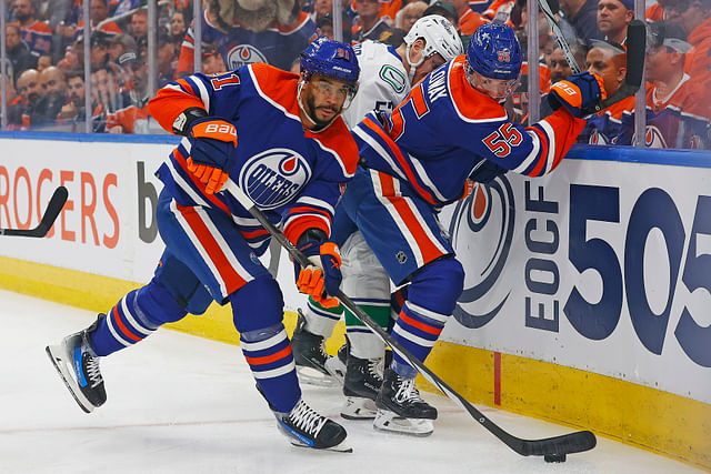 NHL: Stanley Cup Playoffs-Vancouver Canucks at Edmonton Oilers