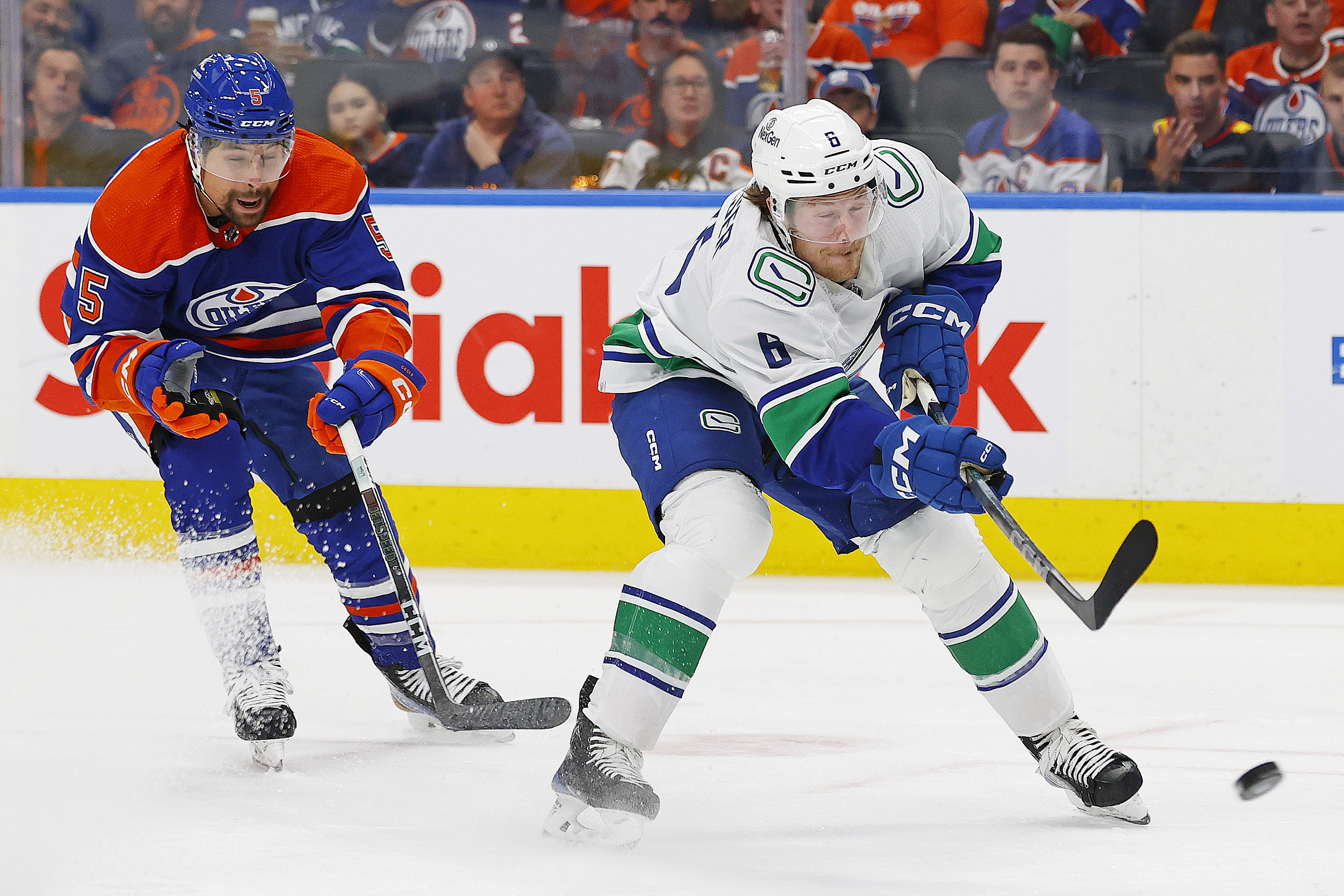 NHL: Stanley Cup Playoffs-Vancouver Canucks at Edmonton Oilers