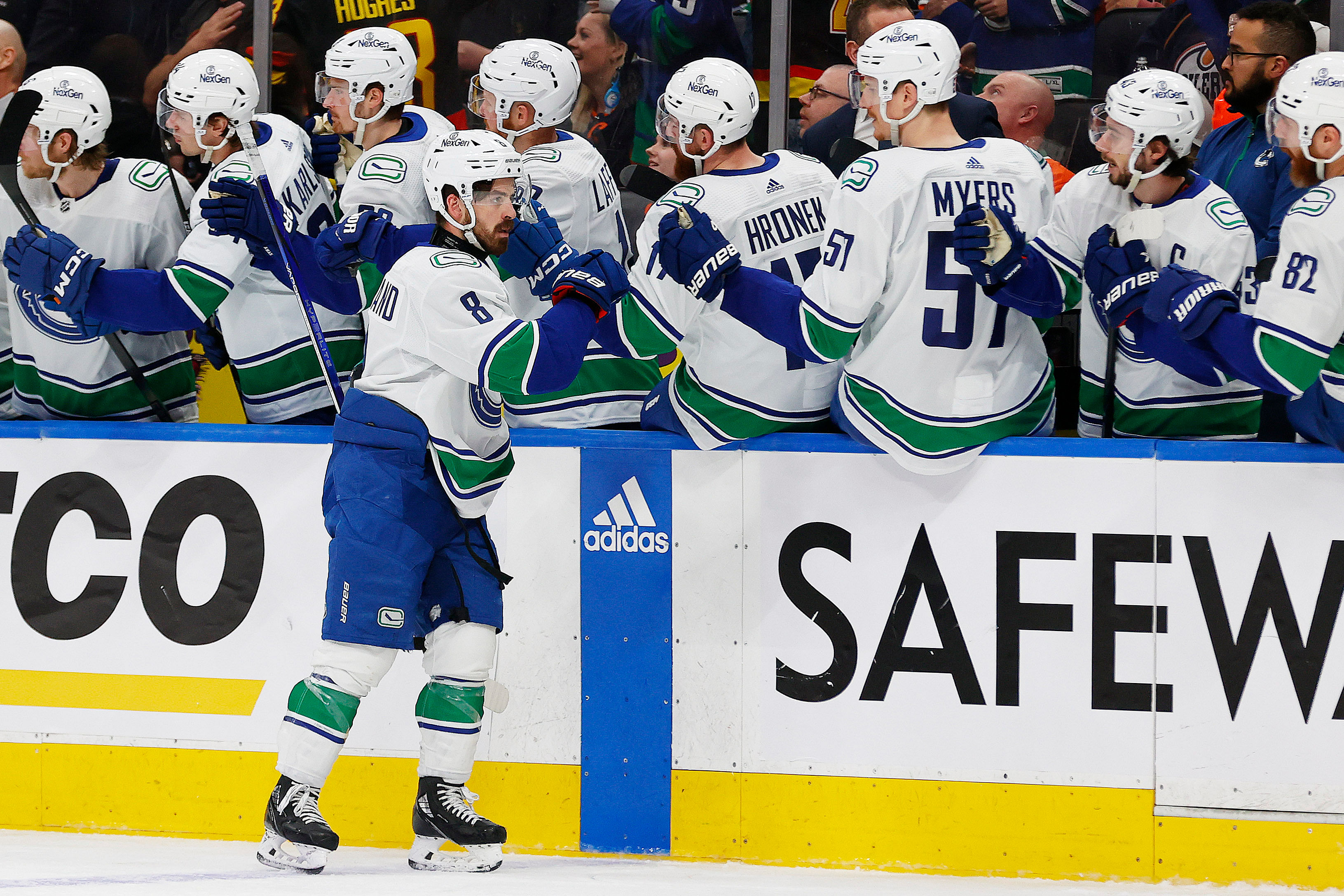 NHL: Stanley Cup Playoffs-Canucks at Edmonton Oilers