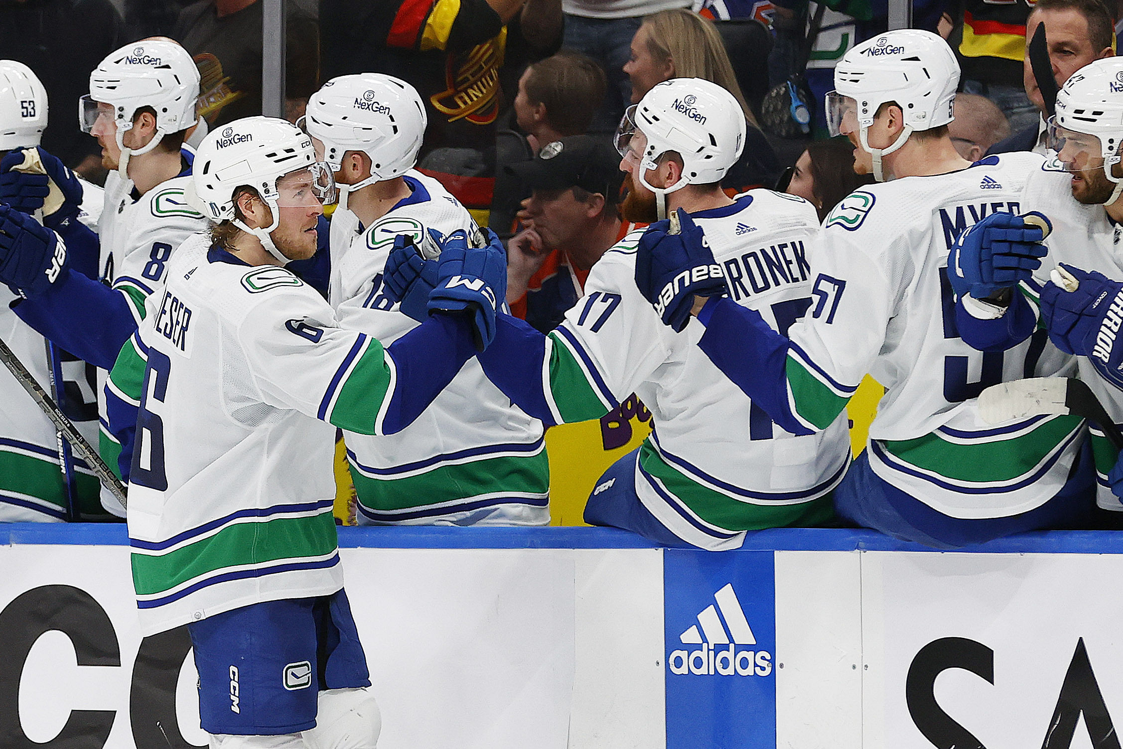 NHL: Stanley Cup Playoffs-Vancouver Canucks at Edmonton Oilers