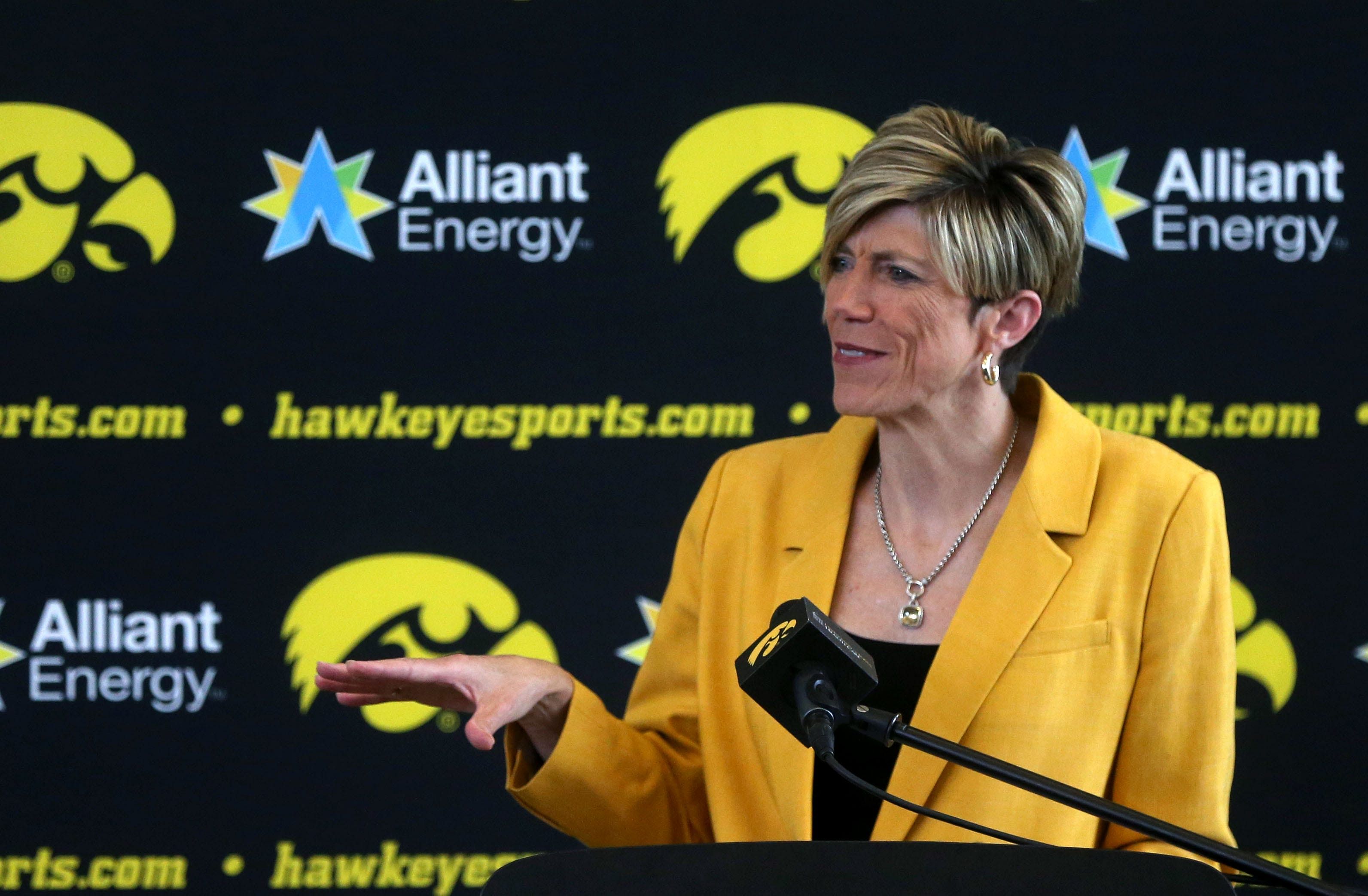 Jan Jensen talked to the press for the first time as Iowa&#039;s head coach.