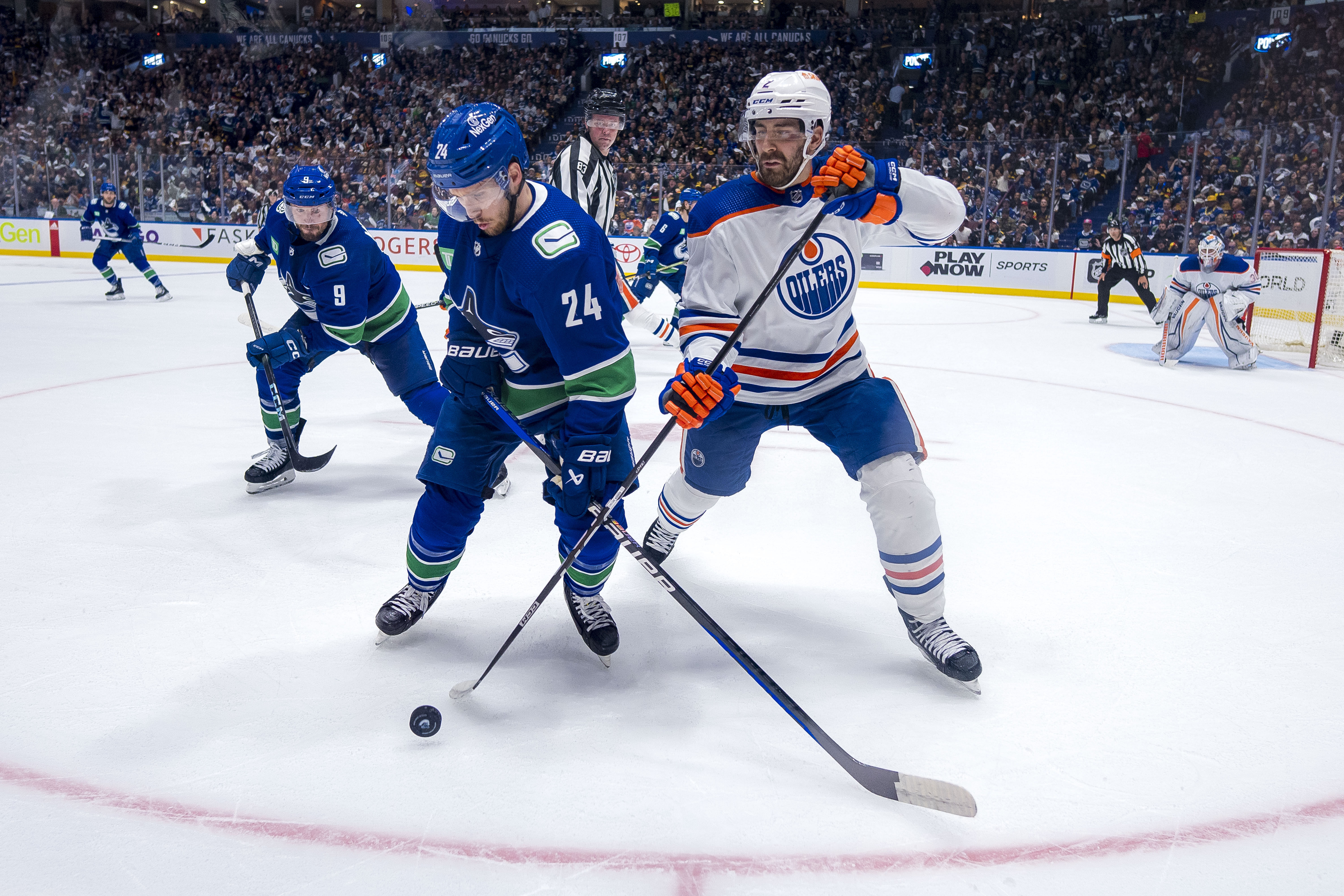 NHL: Stanley Cup Playoffs-Oilers at Vancouver Canucks