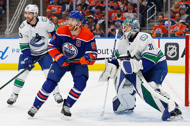 NHL: Stanley Cup Playoffs-Vancouver Canucks at Edmonton Oilers