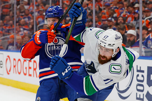 NHL: Stanley Cup Playoffs-Vancouver Canucks at Edmonton Oilers