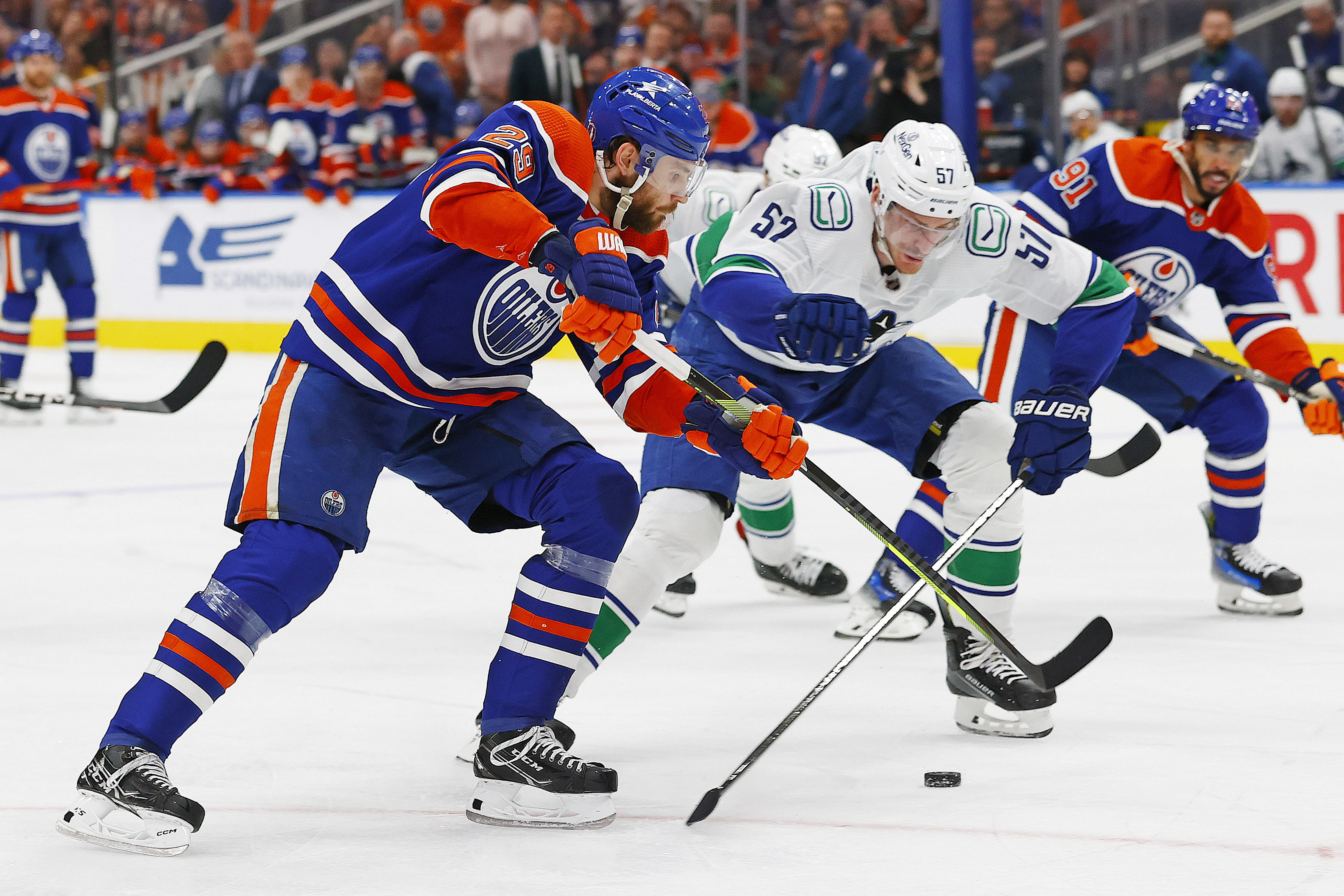 NHL: Stanley Cup Playoffs-Vancouver Canucks at Edmonton Oilers