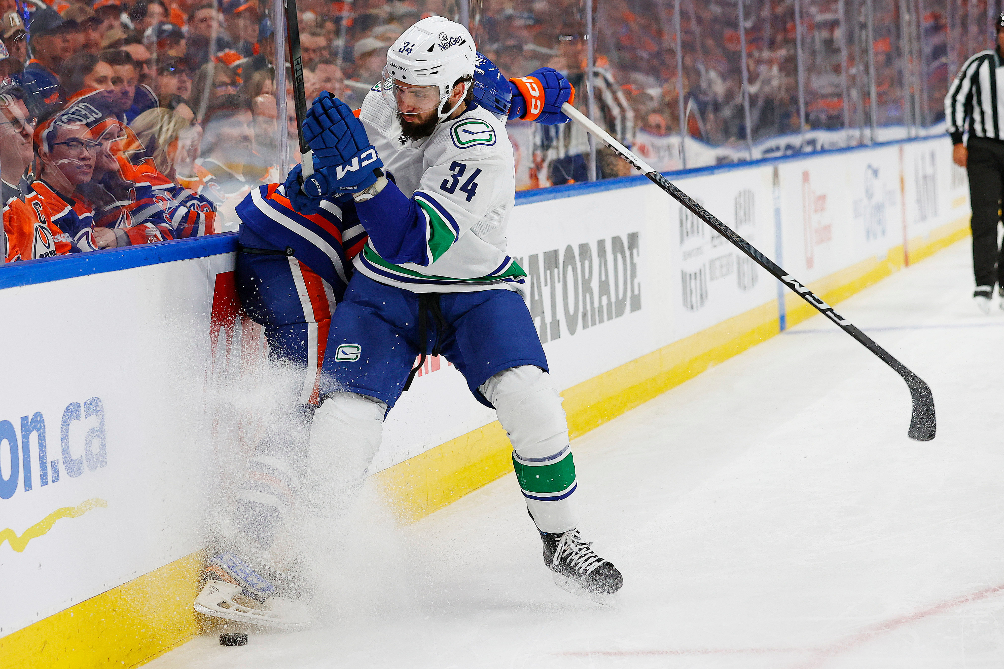 NHL: Stanley Cup Playoffs-Vancouver Canucks at Edmonton