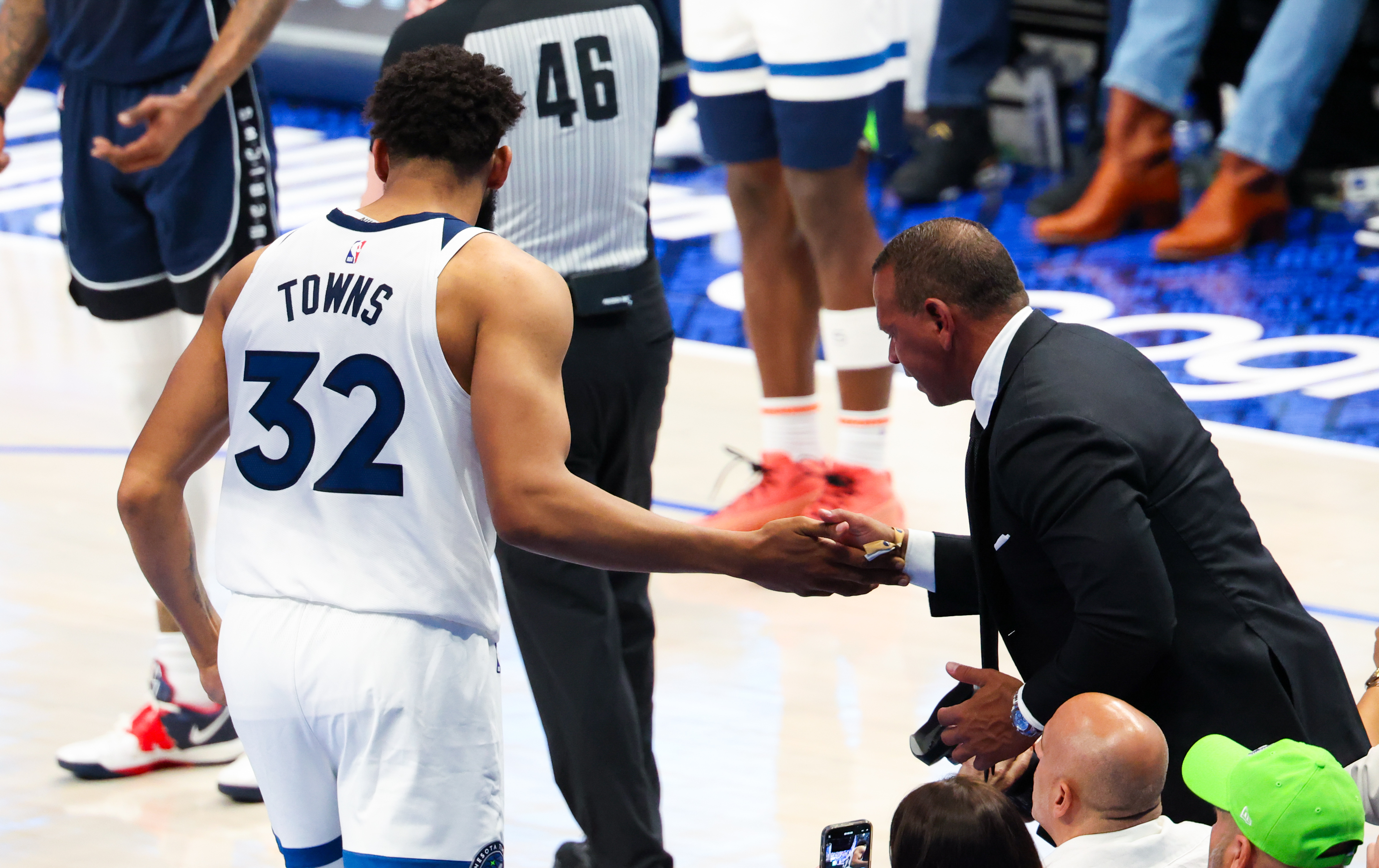 Alex Rodriguez and Karl-Anthony Towns