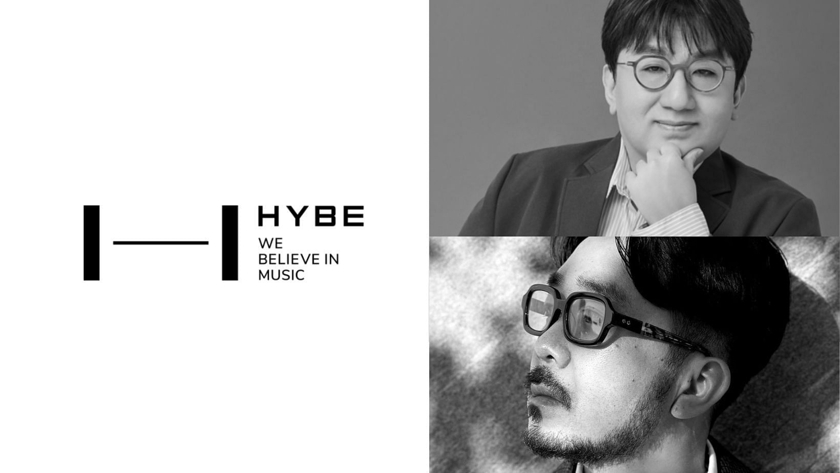 HYBE, BigHit, Belift, Pledis, and Source Music heads files petition against Min Hee-jin. (Images via HYBE website and Instagram/@sonsungdeuk)