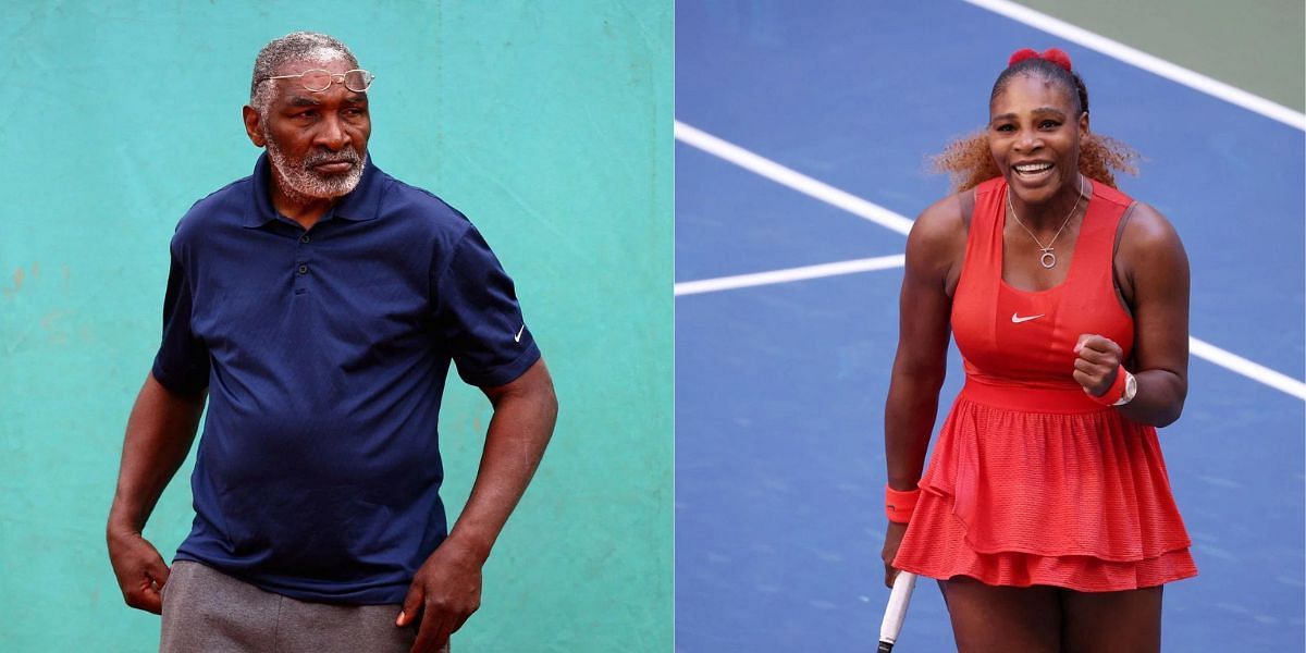 Richard Williams (L) and Serena Williams (R)