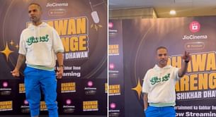 [Watch] Shikhar Dhawan papped at ‘Dhawan Karenge’ talk show promotional event