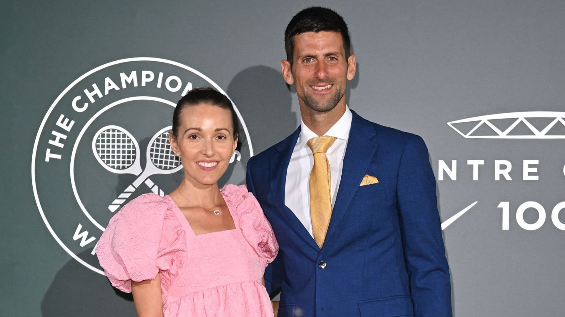 Novak Djokovic and his wife Jelena 