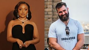 "I haven’t been this high off the ground": Quinta Brunson reacts to Jason Kelce's viral Monday Night Football moment of picking her up